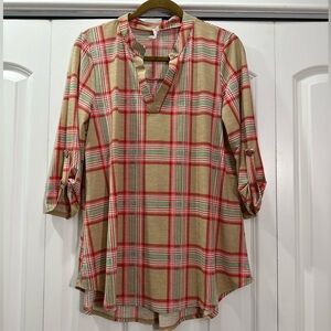 Honeyme plaid top